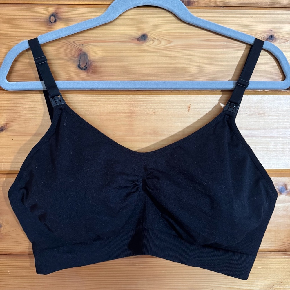 Exclusive Of Trims Black Padded Nursing Bra in size XXL